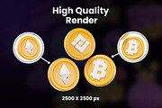 Blockchain 3D Icon Pack, an Object Graphic by Artnivora.Std (Thumbnail 2 of 4)