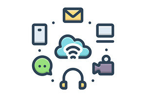 Communications color icon, a Duotone Icon by Creative priyanka