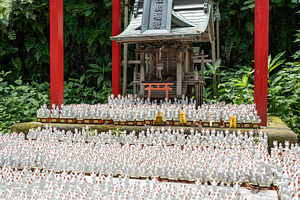 Inari offering figurines at Sasuke Inari-jinja in Kamakura, Japa, an Architecture Photo by GoodGoods