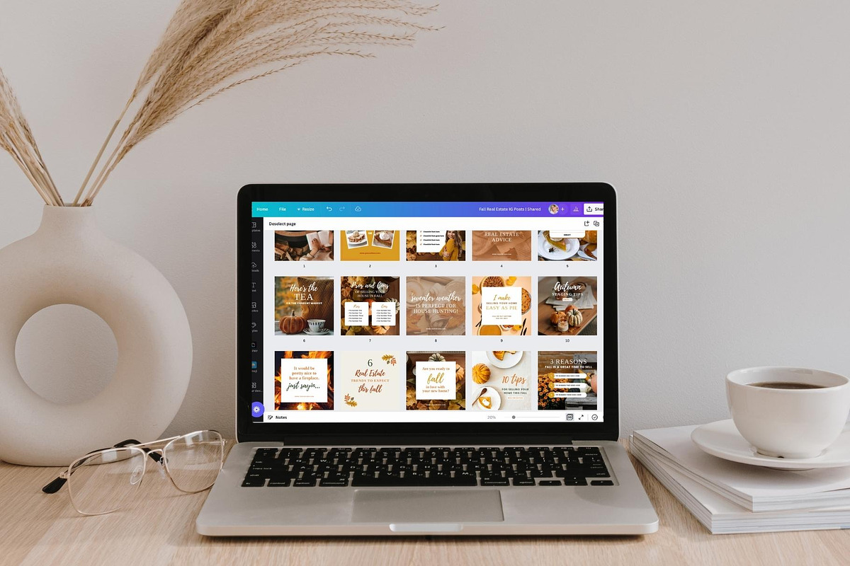 Fall Real Estate Instagram Posts, a Social Media Template by Ciera ...