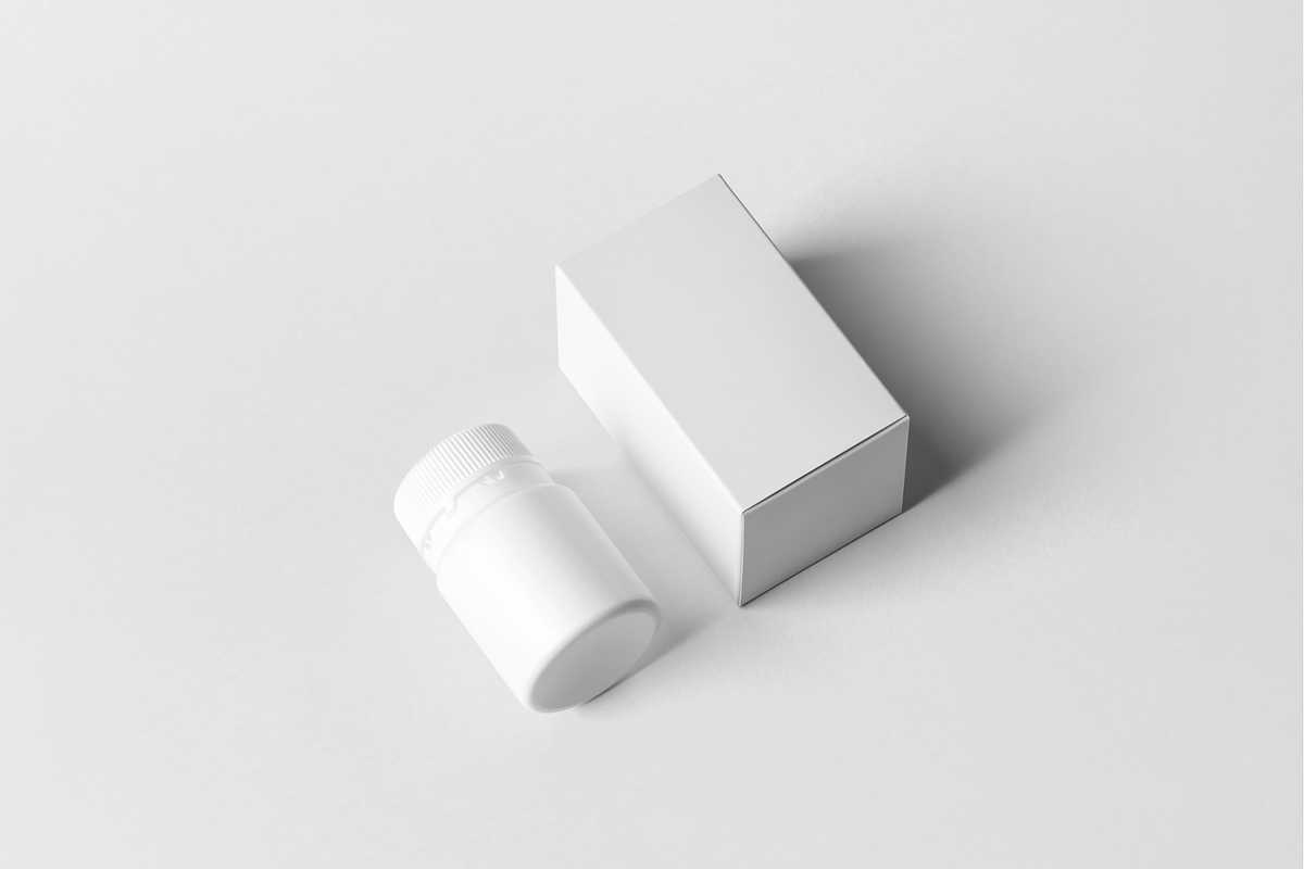 Supplement Jar & Box Mock-Up, a Packaging Mockup by BLISS DESIGN (Photo 4 of 6)