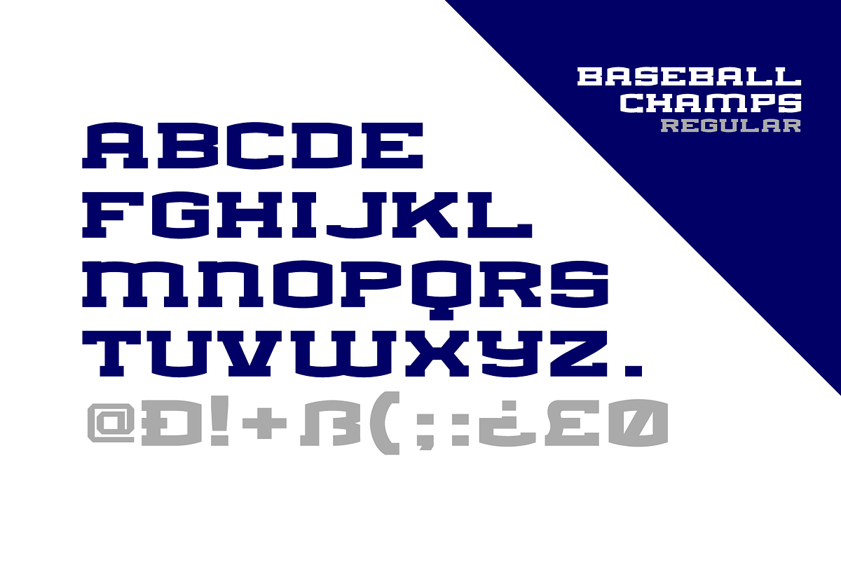 BASEBALL CHAMPS FONT FAMILY preview 3