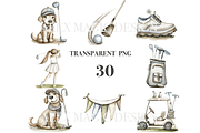 30 Golf Clipart, a Decorative Illustration by Pati Charm Studio (Thumbnail 3 of 8)