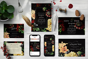 FLOWER WEDDING INVITATION SUITES