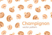 Champignon slices seamless pattern, a Pattern Graphic by Good Studio (Thumbnail 1 of 4)