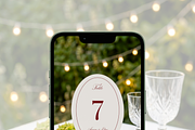5x7 Oval Table Number Card Mockup, an Advertising Mockup by Serenefeeling (Thumbnail 7 of 8)