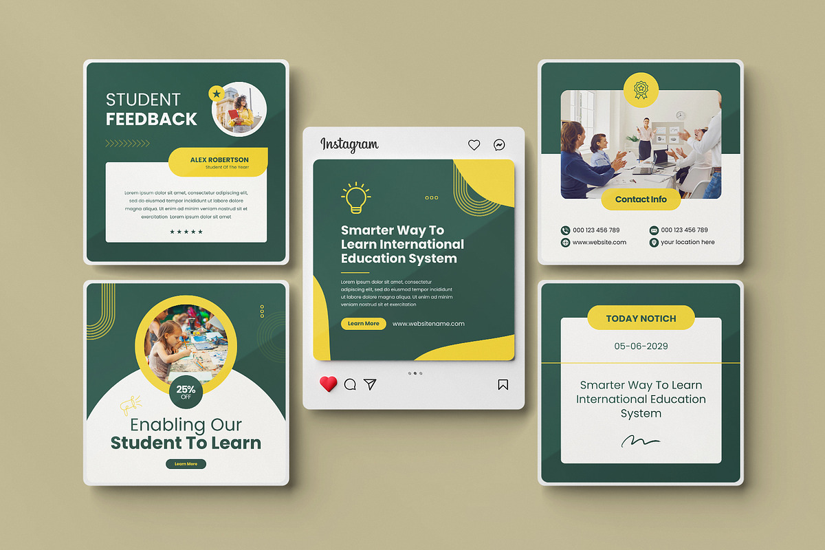 Education Instagram Post | Canva, a Social Media Template by Pixelpick (Photo 5 of 5)