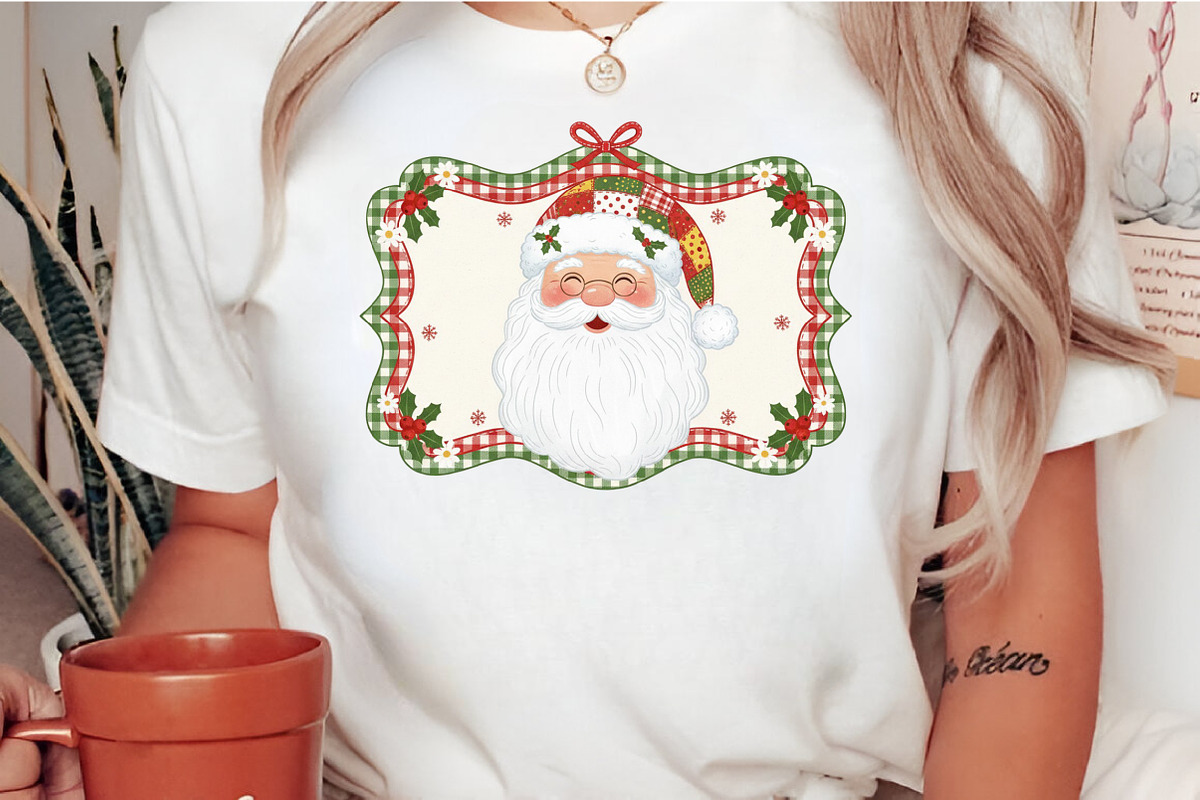 Patchwork Santa Claus Png, an Illustration by Craft Nest (Photo 2 of 6)