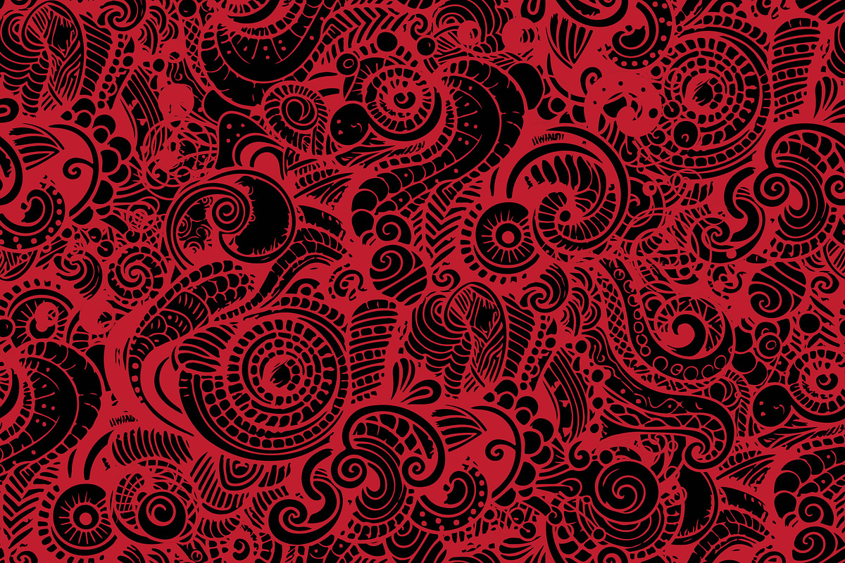abstract zen tangle doodle, a Pattern Graphic by AAN Seamless Shop (Photo 3 of 4)