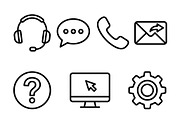 380 Customer Service Icon Set, an Outline Icon by adenpinkstore (Thumbnail 10 of 19)