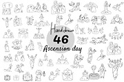 ascension day hand drawn set, a Person Illustration by foxndeer (Thumbnail 1 of 4)