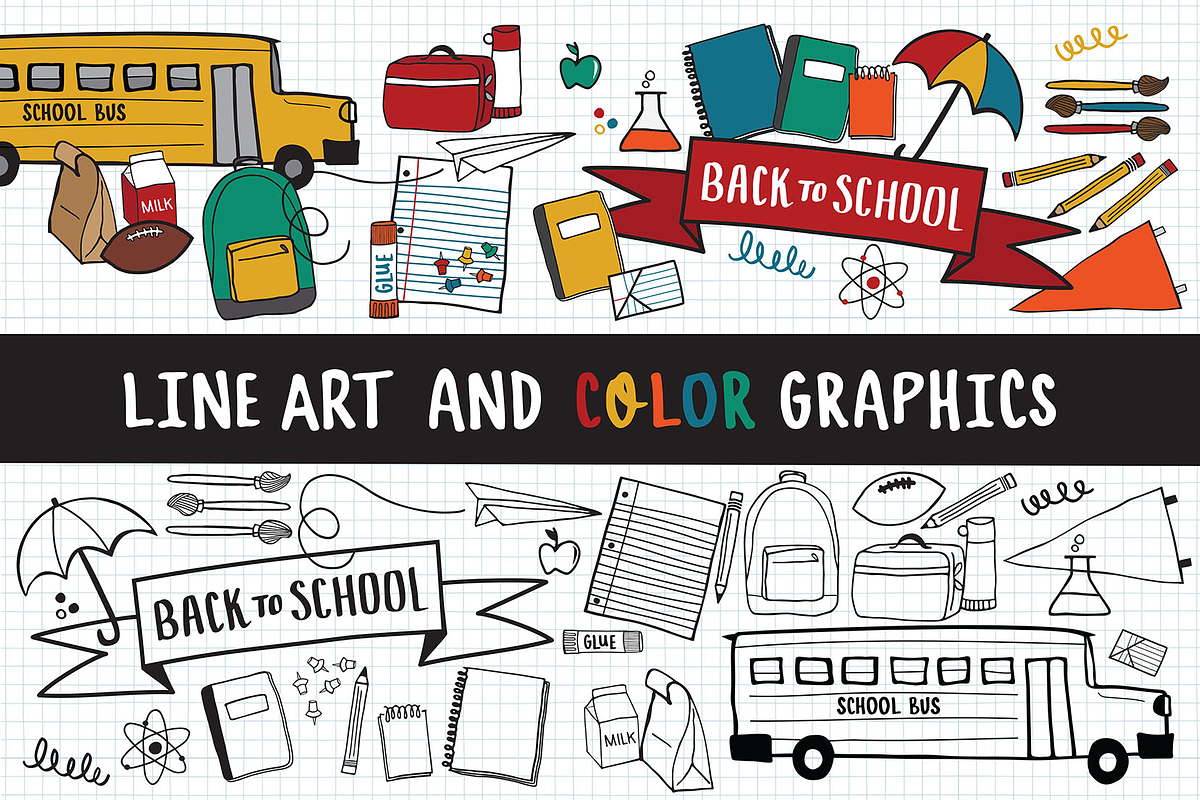 Back to School Graphics + Patterns, an Education Illustration by ...