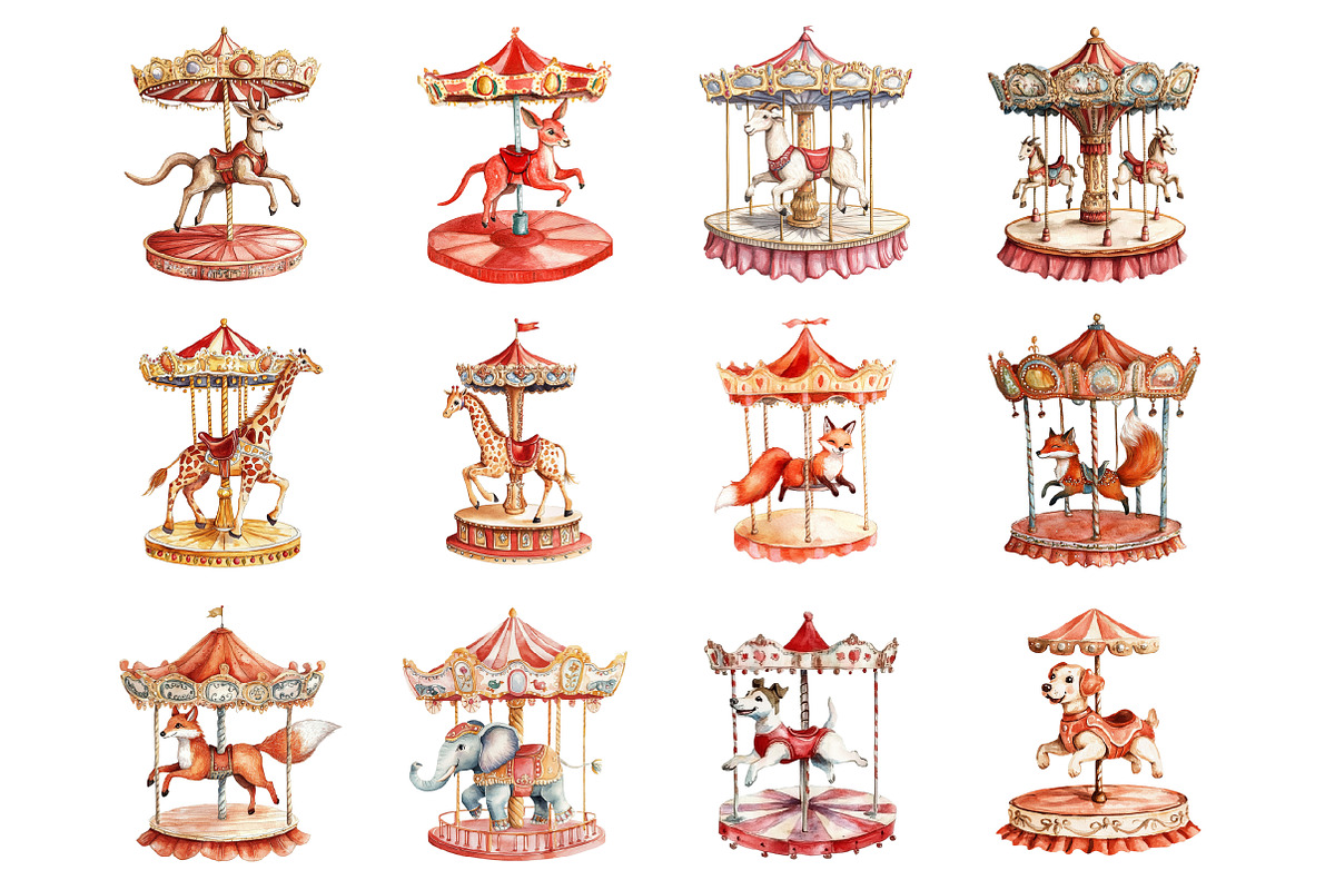 Red Carroussel, an Illustration by Design Market (Photo 3 of 3)