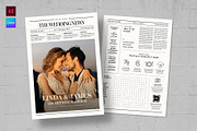 Wedding Newspaper Flyer Template, a Flyer Template by BrandPacks (Thumbnail 1 of 5)