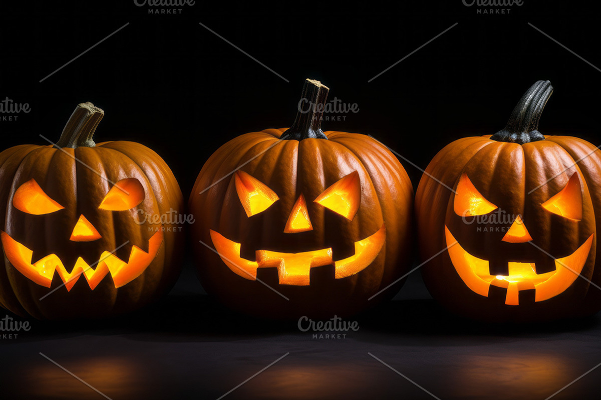 Halloween pumpkins. 45 images, a Holiday Photo by Handmadefont (Photo 11 of 11)