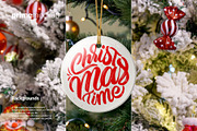 Christmas Ceramic Ornaments Mockup, a Household Mockup by PrimeMockup (Thumbnail 9 of 10)