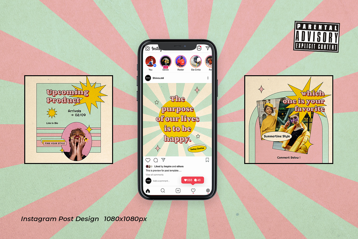 Vol.10 Groov Instagram Template, a Social Media Template by Shinra Labs (Photo 2 of 17)