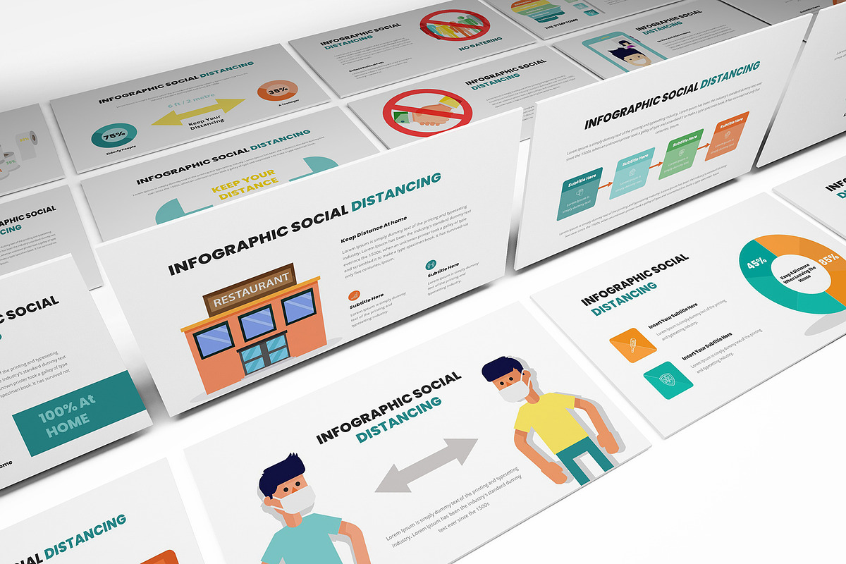 Social Distancing Powerpoint, a Presentation Template by Formatika Studio