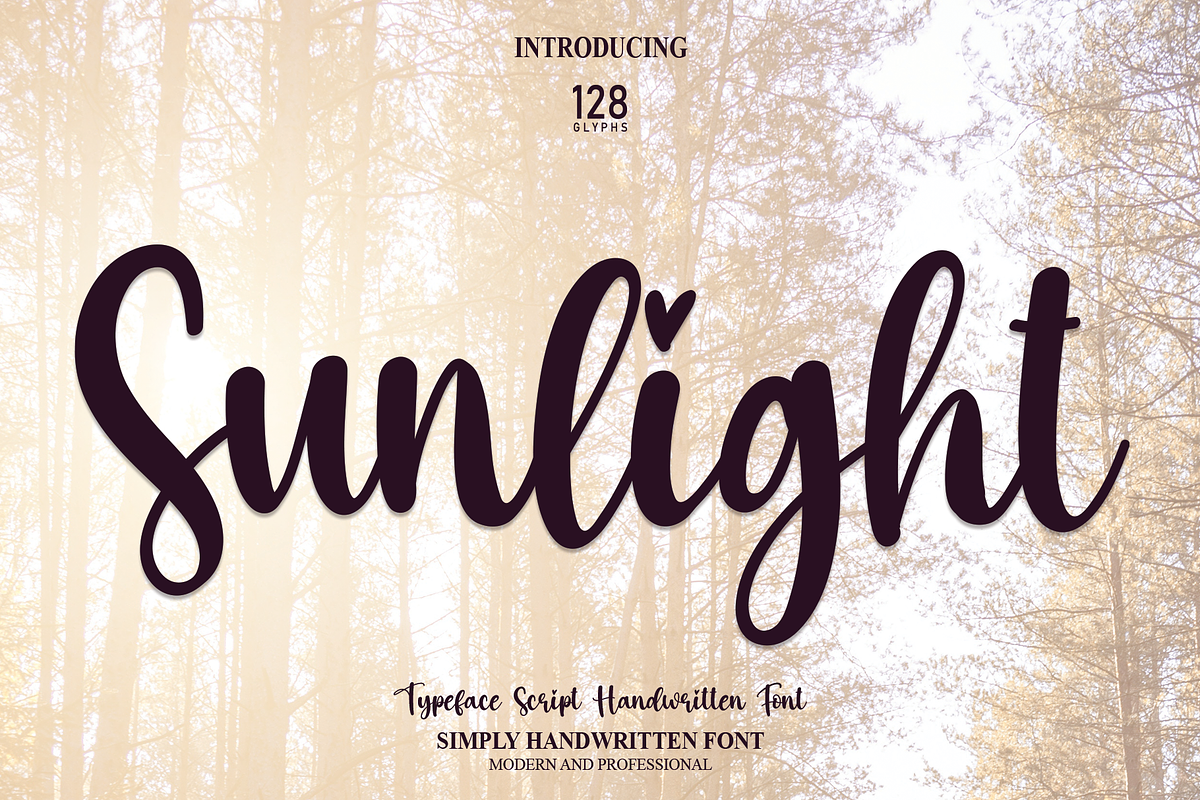 Sunlight | Script Font, a Script Font by Scratchones (Photo 1 of 8)