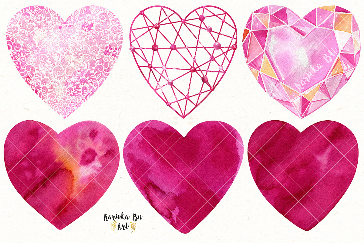 Pink Valentine Hearts Set 35 png, an Object Graphic by KarinkaBU (Photo 6 of 7)