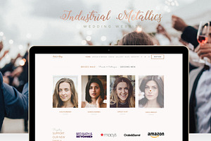 Industrial Metallics Wedding Website