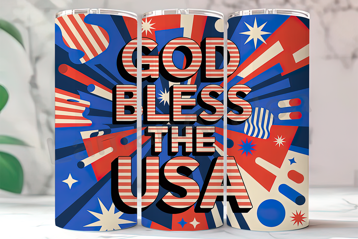 God Bless USA Flag 20oz Tumbler, an Arts & Entertainment Photo by LamanAzalea (Photo 1 of 2)