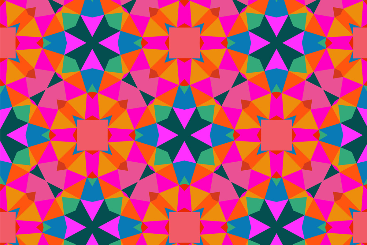 Geometric pattern in bright color
