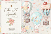 Cute woodland animals clipart., an Animal Illustration by Yuliya Art (Thumbnail 1 of 19)