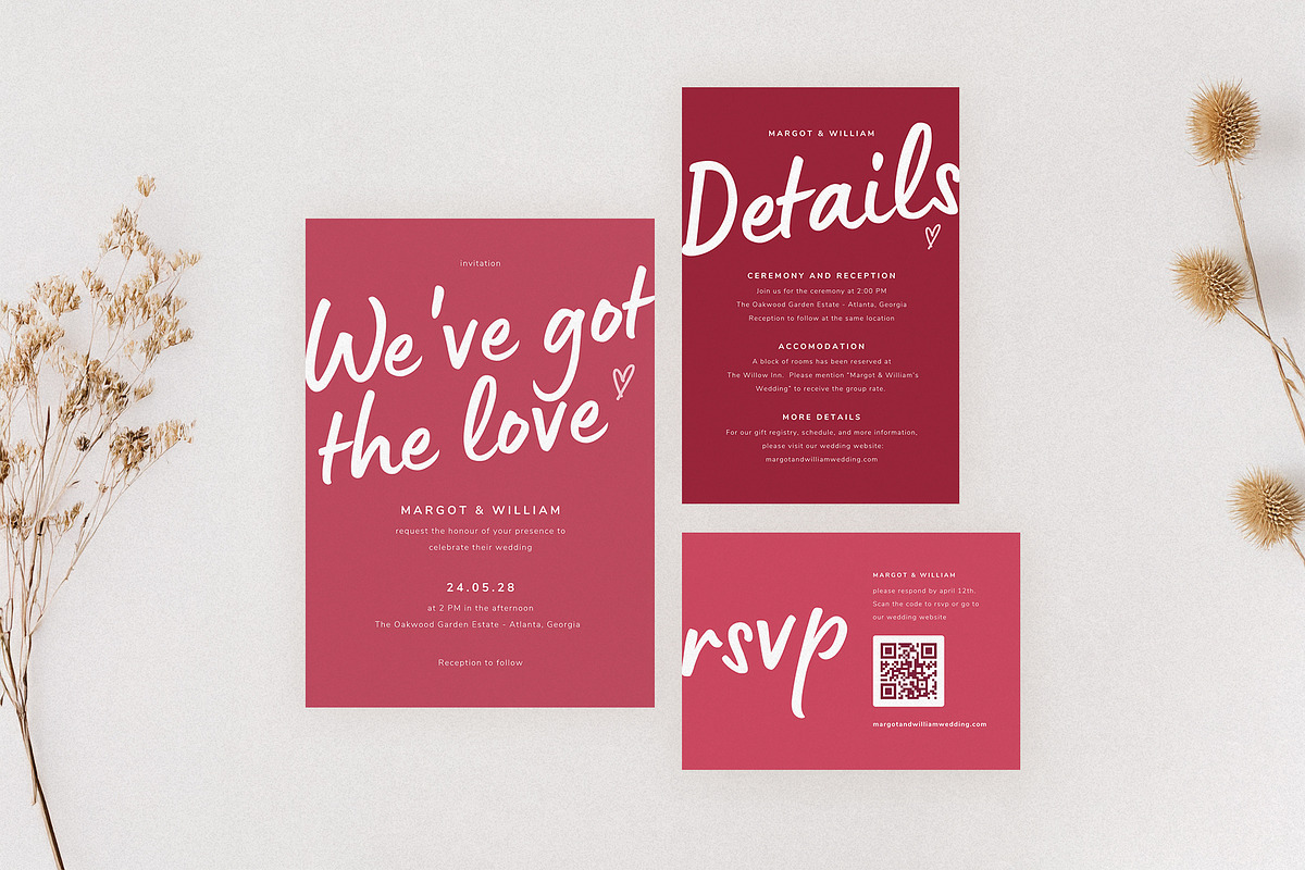 Wedding Stationery Bundle Pink preview 2