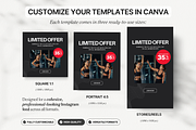 Fitness Instagram Templates Bundle, a Social Media Template by DigiPax (Thumbnail 7 of 12)