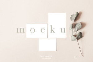 Stationery Mockup 4x6, 5x7, 3.5x5, a Mockup by HALFTOUNE
