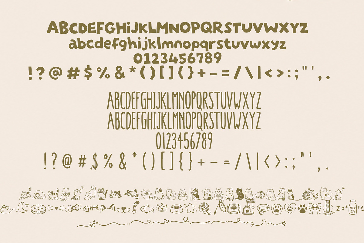 Snuggle Cat – Font Duo, a Handwritten Font by cocodesign (Photo 7 of 8)