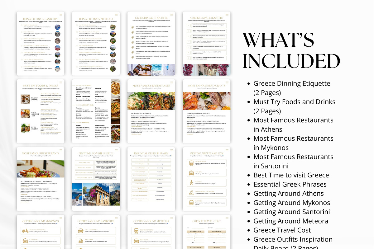 Greece Travel Itinerary Template, a Magazine Template by Pulsecolor (Photo 4 of 10)