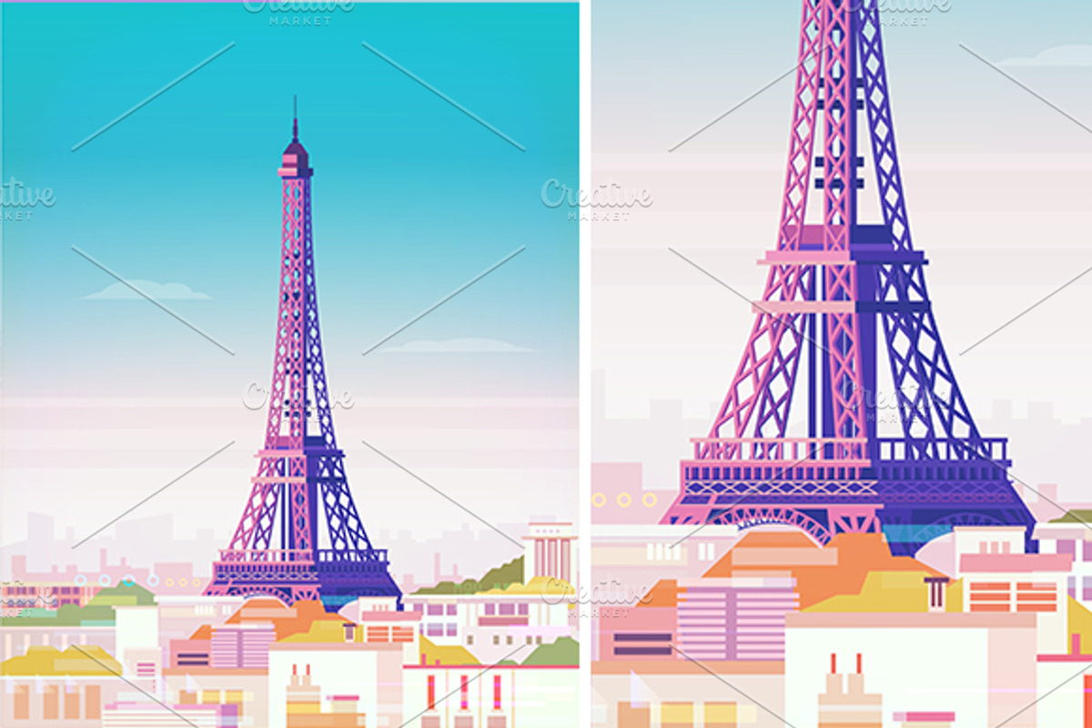 Paris. City landscape, an Illustration by Krolone
