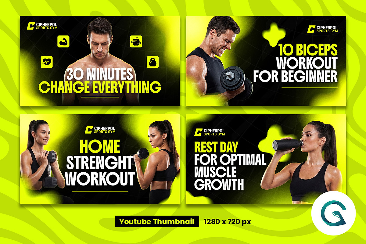 Fitness & Gym Social Media Template, a Social Media Template by Geelator Studio (Photo 4 of 4)