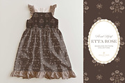 Vintage Brown Floral Print Patterns, a Pattern Graphic by Eclectic Anthology (Thumbnail 12 of 14)