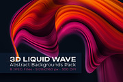3D Liquid Wave 5K Backgrounds Pack, a Background Graphic by BazziBa♥ (Thumbnail 1 of 4)