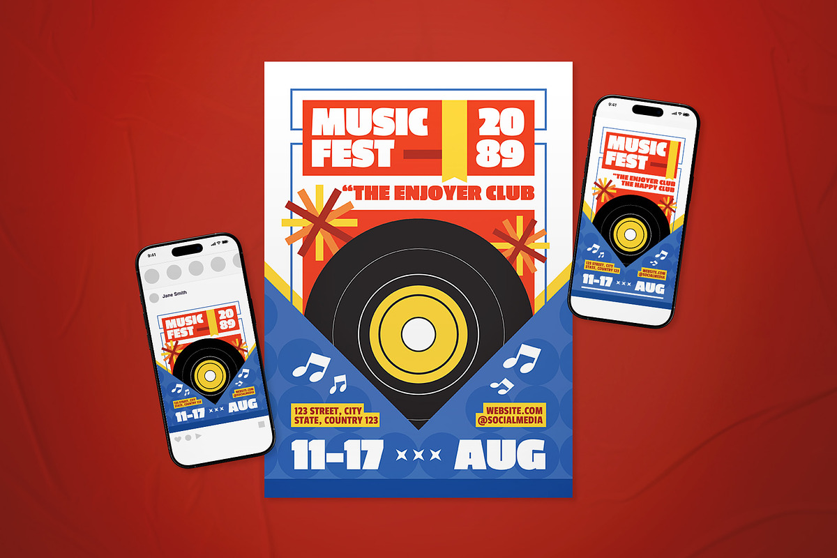 Music Festival Event Flyer Set, a Flyer Template by The Good Store (Photo 1 of 2)