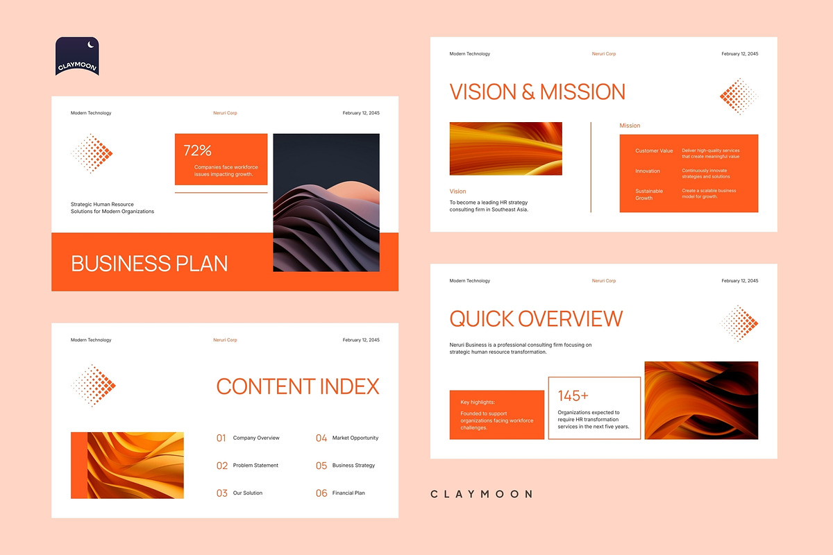 Modern Business Plan Presentation, a Presentation Template by Claymoon Lab (Photo 5 of 7)
