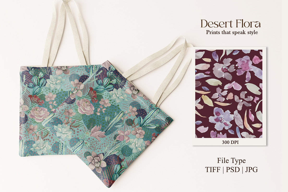 Desert Flora Prints & Patterns, a Pattern Graphic by GND ART STUDIO (Photo 7 of 8)