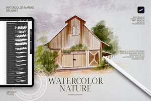 Watercolor Nature Brushes