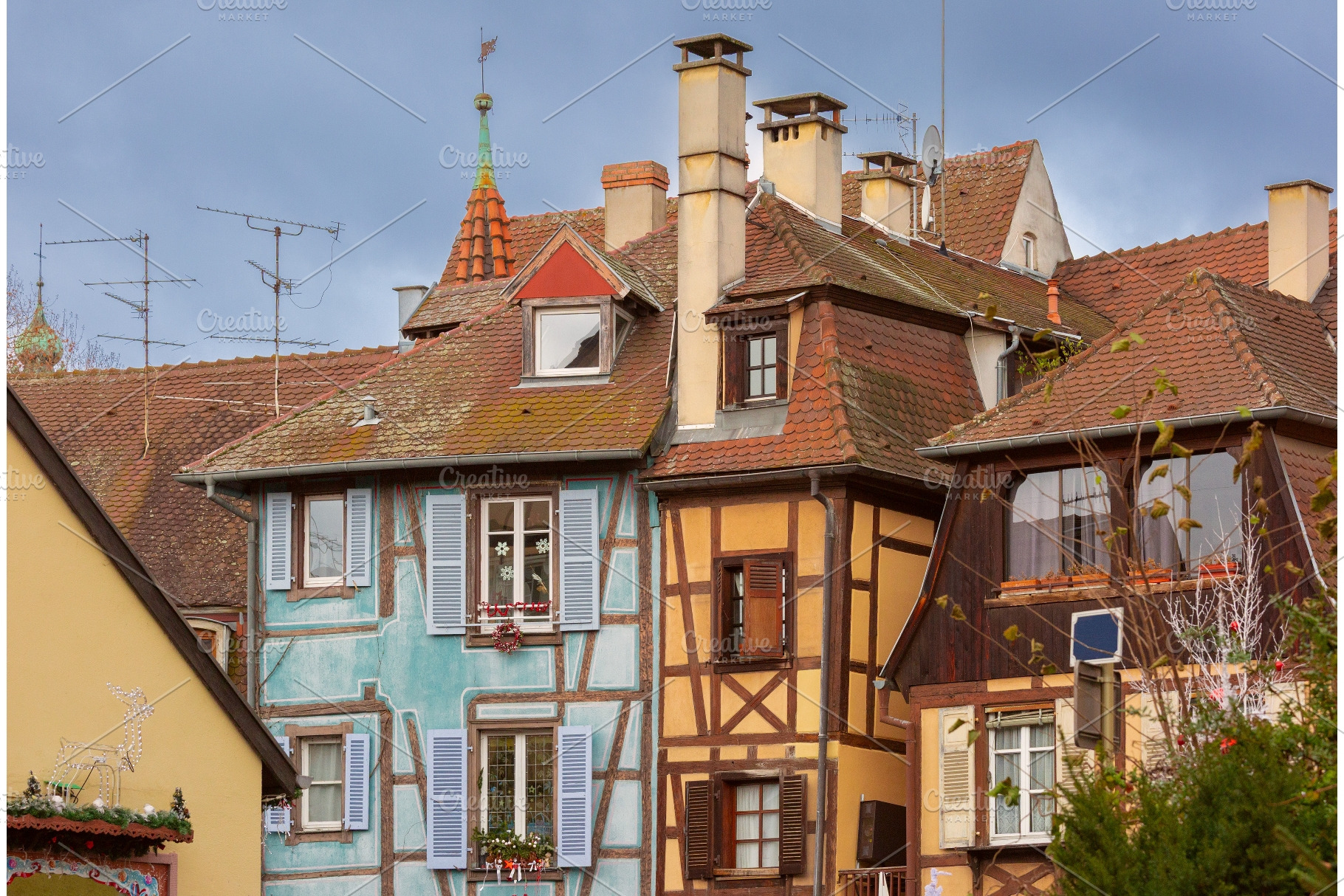 Traditional Colorful Half Timbered, an Architecture Photo by kavalenkava