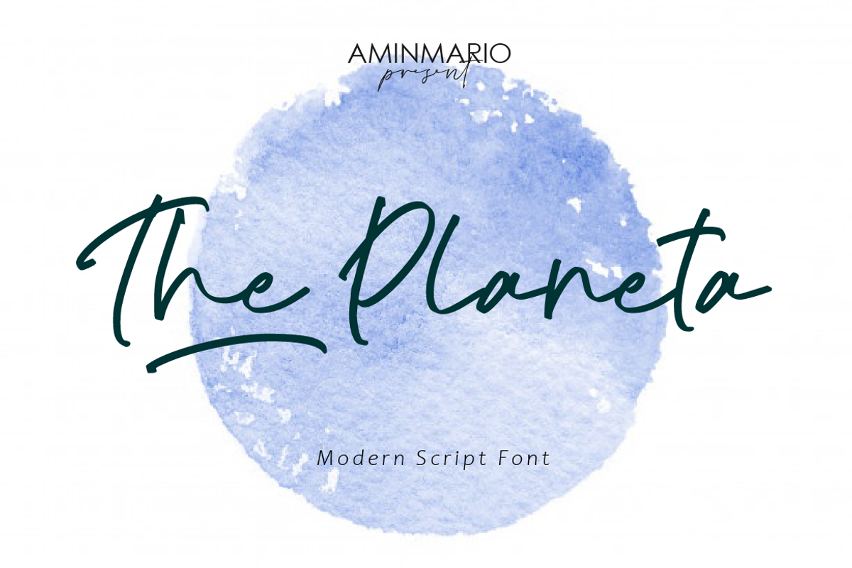 The Planeta, a Script Font by AMINMARIO (Photo 1 of 7)