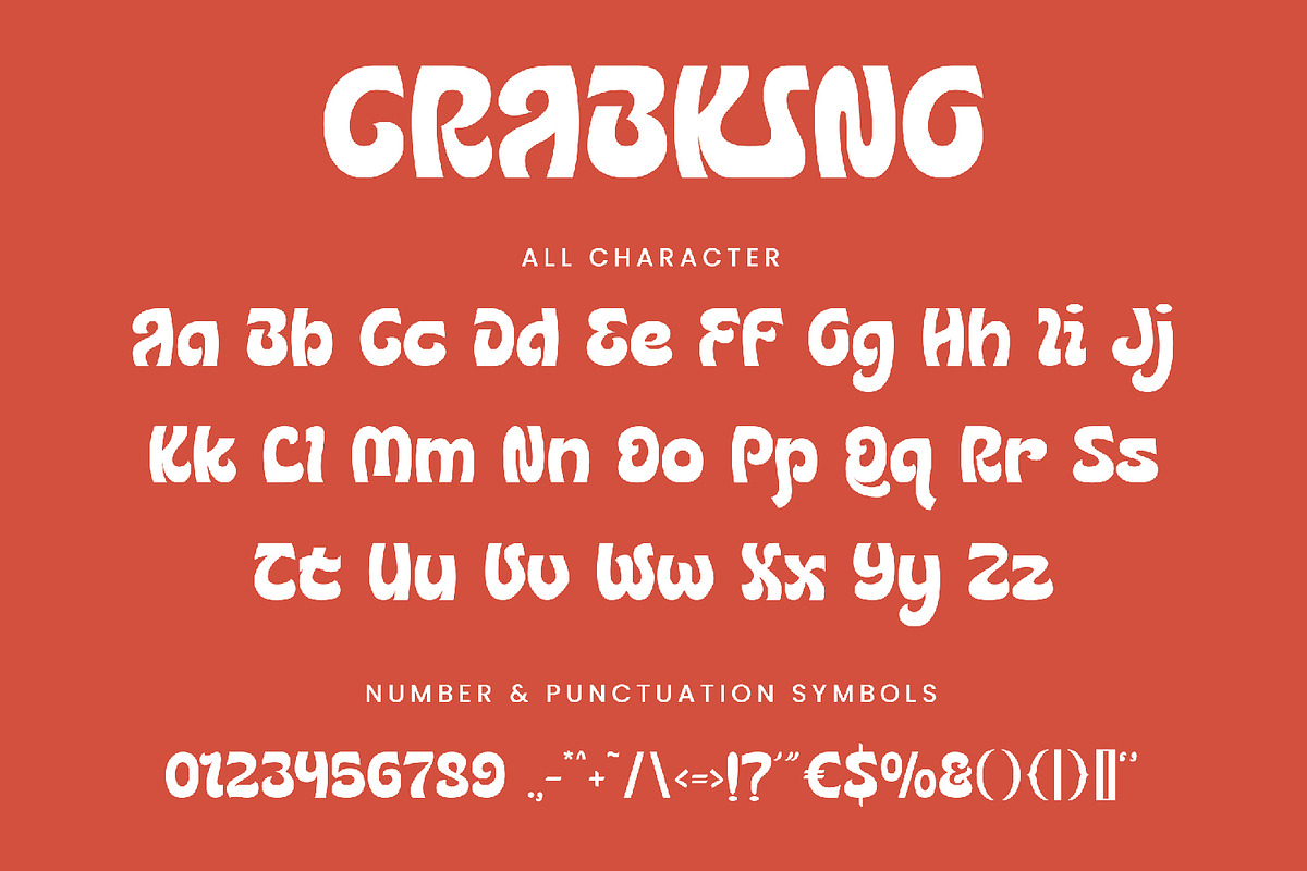 Crabking - Tropical Display Font, a Script Font by AQR Studio (Photo 5 of 8)