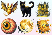 Yellow Halloween Clipart Sublimation, a Graphic by CitraGraphics (Thumbnail 3 of 4)