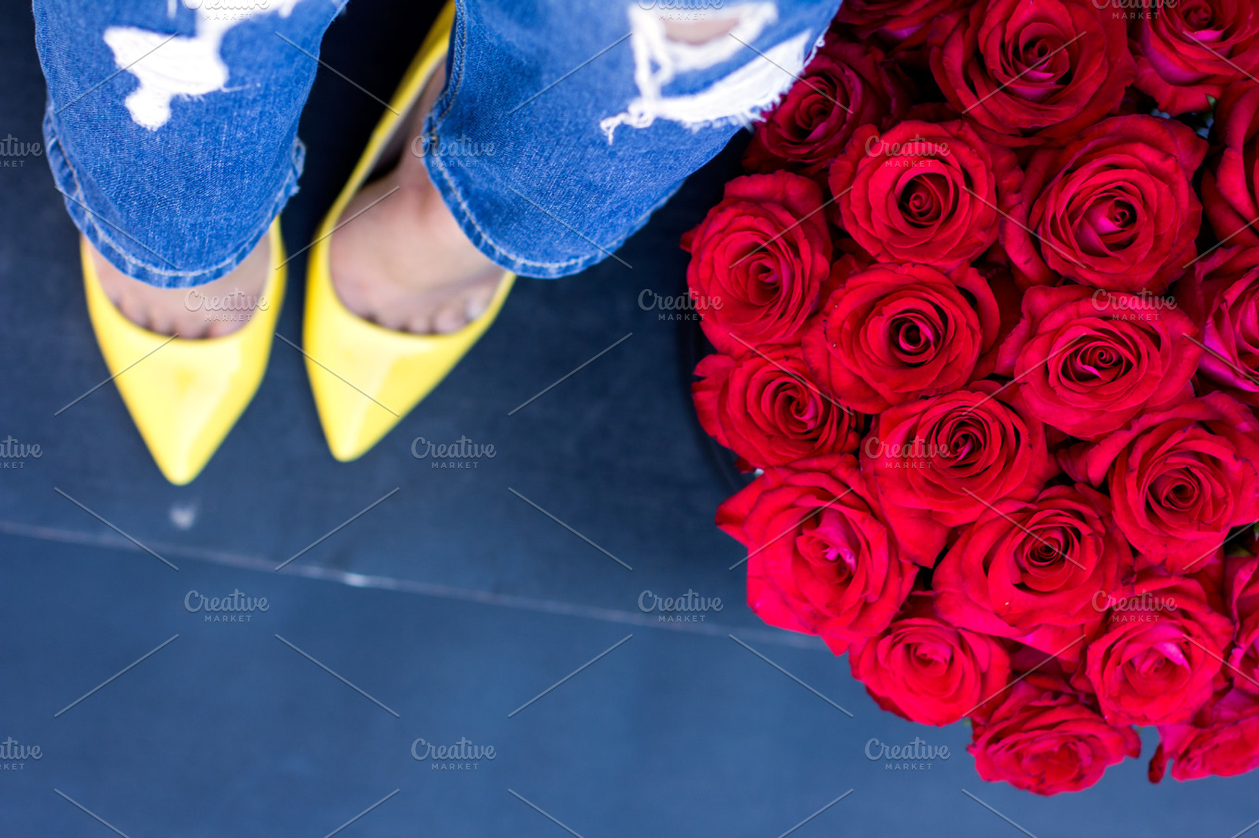 The red roses and female legs, a Beauty & Fashion Photo by Julia Shop