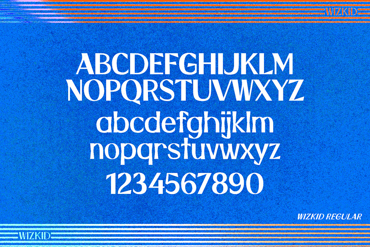 WIZKID | A Retro Modern Display Font, a Sans Serif Font by Retro Black Studio (Photo 4 of 8)