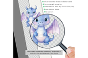 Cute Dragon Watercolor Clipart, an Illustration by CharmClipart (Thumbnail 5 of 5)