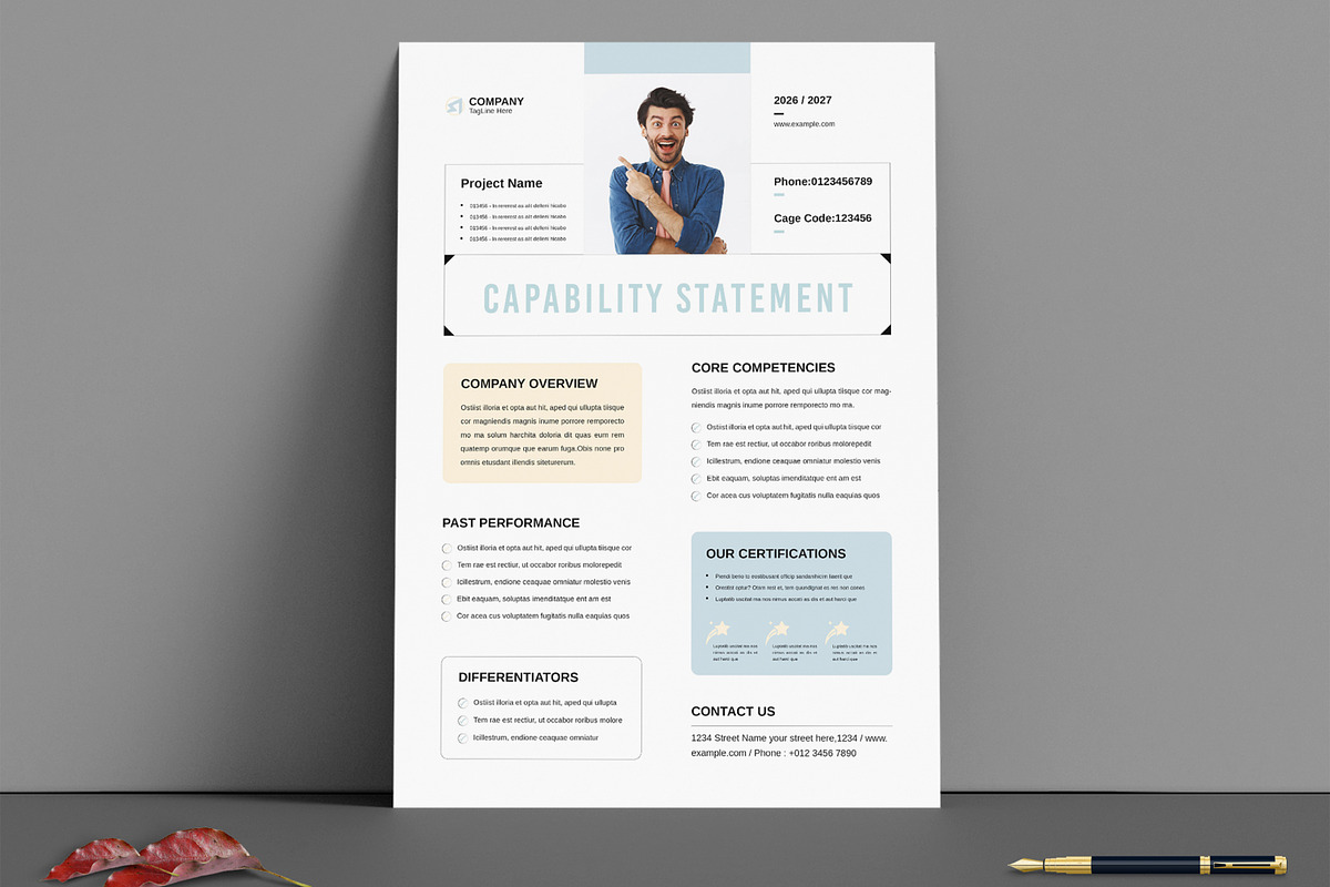 Capability Statement Template Layout