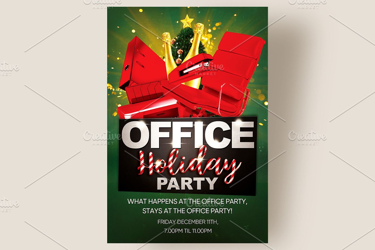 Office Holiday Party Invitation, a Templates & Theme by Love Giftery (Photo 1 of 2)
